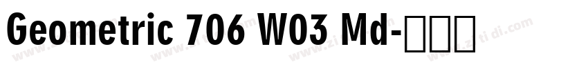 Geometric 706 W03 Md字体转换